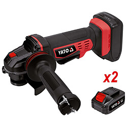 YATO Meuleuse d'angle avec 2 batteries Li-Ion 3,0Ah 18V 125 mm YATO Meuleuse d'angle avec 2 batteries Li-Ion 3,0Ah 18V 125 mm